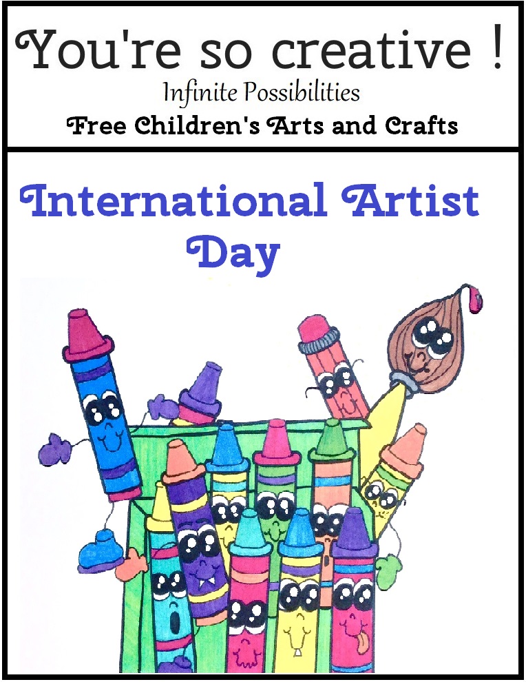 Fun art for kids on International Artist Day - You're so creative