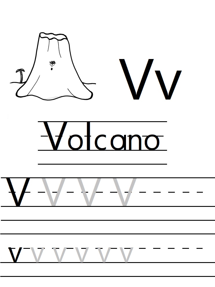 Letter V Worksheets - You're so creative